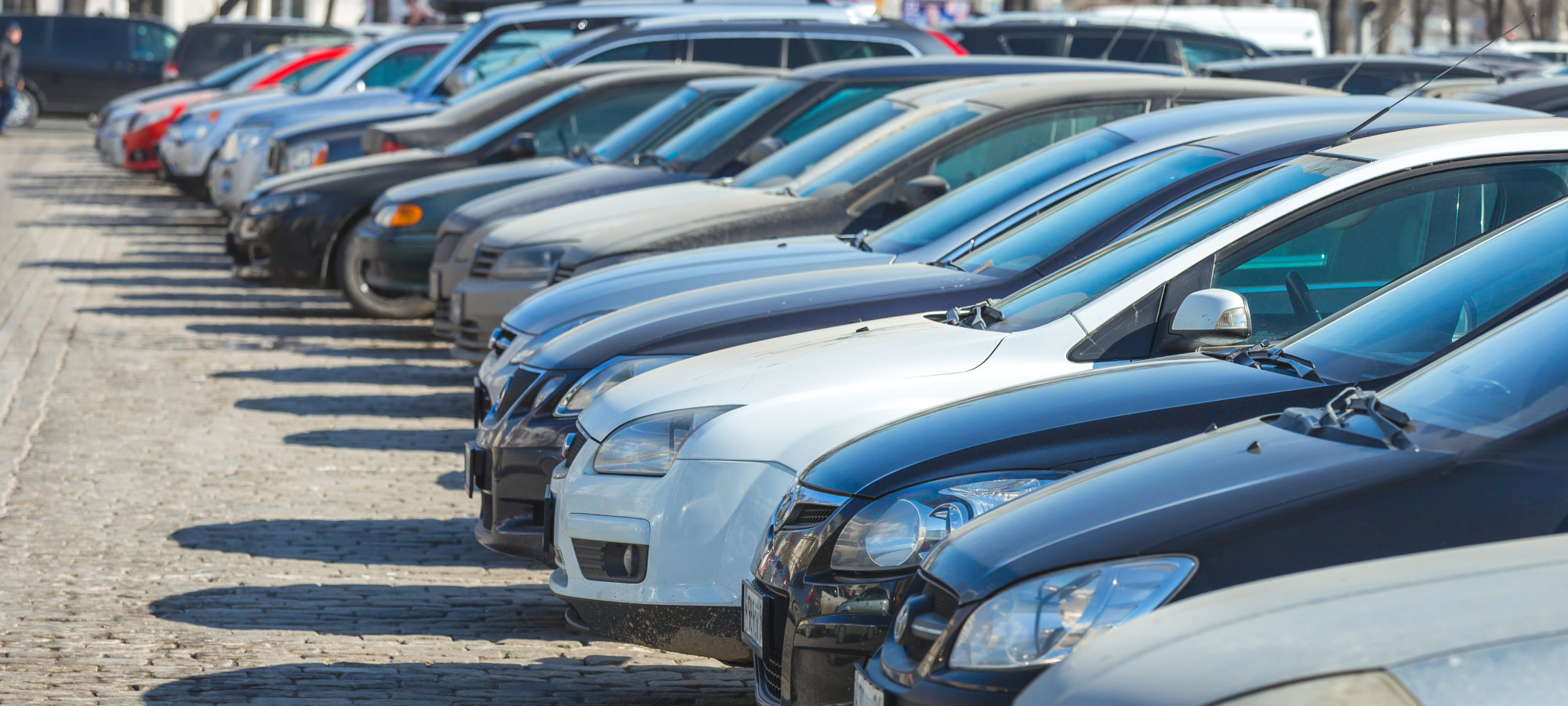 cars in parking lot