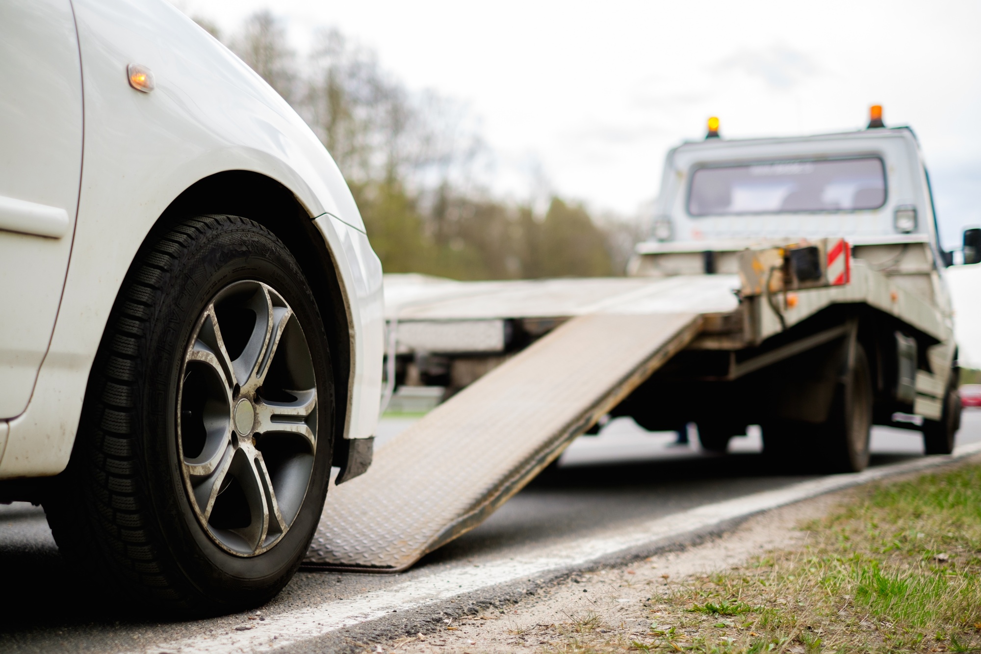 Car Receiving Roadside Assistance